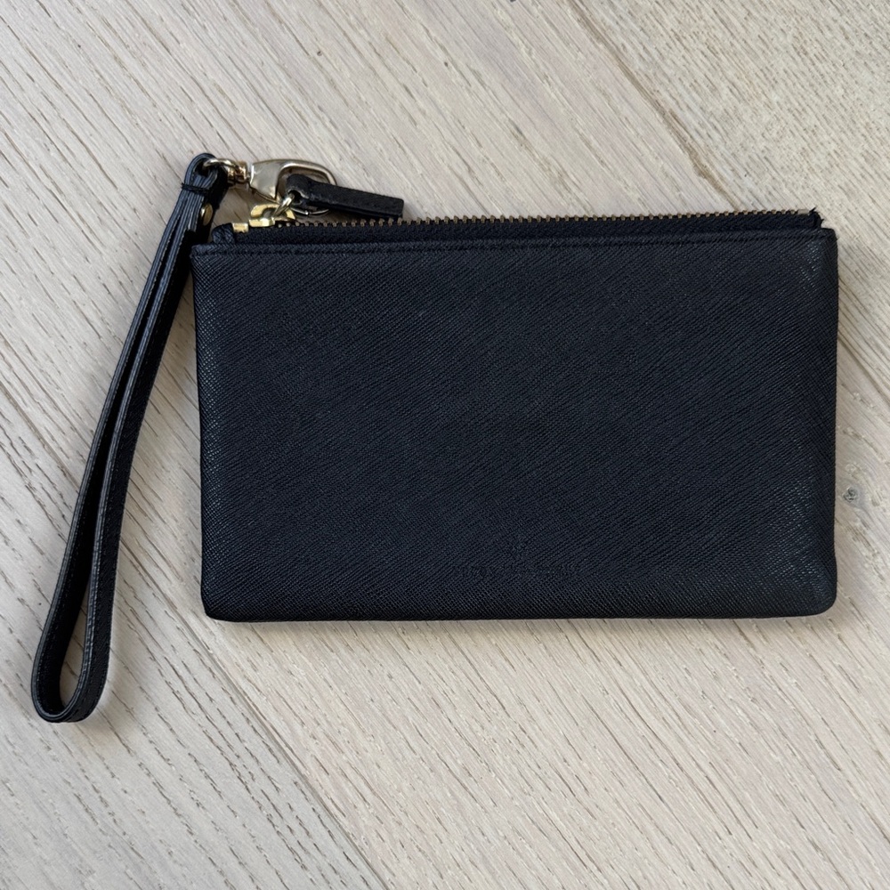 Brooks Brothers Black Wristlet Clutch